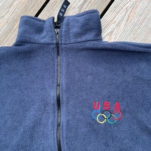 USA Olympic Navy Fleece Jacket